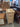 29206 Vintage Beige Wooden Cabinet with Drawers