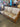 35065 Vintage Rattan Sofa with Beige Cushions