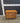 91166 Vintage Wooden Rolling Cabinet