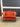 23326 Vintage Orange Velvet Loveseat