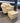 29707 Cream Leather Armchair with Ottoman *wheels not included 