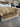 99291 Vintage Brown Chenille Sofa with Fringe Pillows
