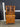 61769 Vintage Wooden Hutch Cabinet with Glass Doors
