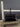 22078 Black Glass TV Stand with Silver Frame