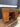93722 Vintage Wooden Office Desk with Brass Handles