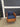 83752 Vintage Wooden Armchair with Blue Upholstery