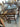 94872 Elegant Dark Wood Dining Set with Upholstered Chairs