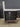 55754 Vintage Black Glass Pane Cabinet