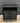 25640 Black Louvered Door Cabinet with Open Shelf