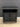 25640 Black Louvered Door Cabinet with Open Shelf