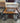36815 *MISSING GLASS* Rustic Wood and Glass Side Table
