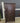 23441 Vintage Dark Wood Armoire with Brass Accents