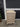 45229 Vintage Beige Wooden Dresser with Brass Handles