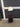 02645 Wooden End Table Lamp with Cream Shade