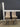 21860 Set of Two Beige Upholstered Bar Stools
