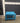 10250 Blue Solid Wood Side Table