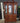 48717 Vintage Wooden Hutch with Glass Doors *MISSING SHELVES*