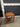 32154 Vintage Wooden Side Table with Geometric Inlay