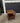 55507 Vintage Wooden End Table with Carved Floral Design