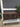 09385 Vintage Dark Wood TV Console with Glass Panel