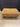54835 Vintage Upholstered Ottoman with Wooden Bun Feet