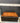 98447 Leather Storage Ottoman with Wooden Tray