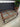 70146 Vintage Glass-Top Coffee Table with Wooden Frame