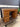 44218 Vintage Wooden Desk with Brass Handles