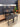 21197 Modern Black Metal Dining Chairs with Decorative Backrest
