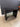 16879 Modern Black Wood Console Table with Glass Shelf