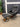 72097 Black Leather Swivel Recliner Chair with Ottoman