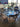 94232 Glass Round Dining Table with Metal Chairs