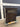 93204 Vintage Dark Wood Nightstand with Ornate Brass Accents