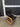 11935 Contemporary Black Lounge Chair with Wooden Frame