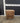 51623 Vintage Wooden Side Table with Drawer and Cabinet