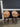 91724 Vintage Rattan Bar Stools with Upholstered Seats
