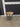 89473 Hexagonal Wood and Metal Side Table
