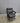 03104 Vintage Wooden Armchair with Black Leather Upholstery