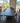 88054 Modern Dark Wood Dining Table Set with Upholstered Chairs