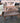 01461 Vintage Wooden Bench with Patterned Upholstery