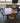 49896 Vintage Wooden Dining Table Set with Cushioned Chairs