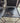 45083 Set of Four Vintage Iron and Leather Dining Chairs