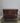 26969 Antique Wooden Console Table with Glass Paneled Doors