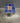67506 Vintage Blue Tile Top Accent Table