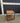 13581 Rustic Wooden Side Table with Metal Frame